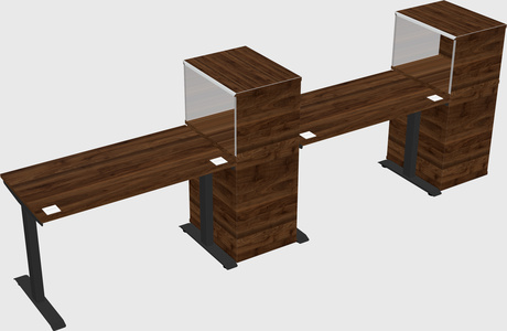 Height-adjustable desk - grade 3 w/cabinet