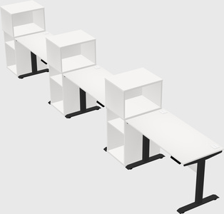 Height-adjustable desk - grade 3 w/cabinet