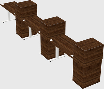 Height-adjustable desk - grade 3 w/cabinet