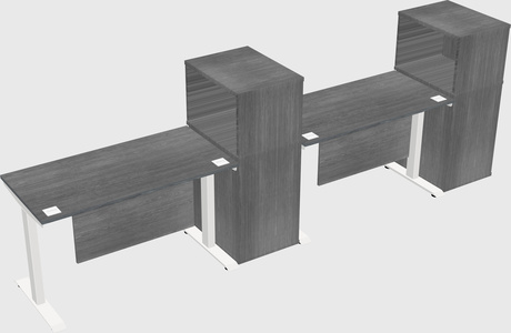 Height-adjustable desk - grade 3 w/cabinet