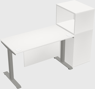 Height-adjustable desk - grade 3 w/cabinet