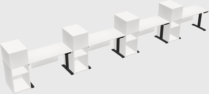 Height-adjustable Desk - Grade 3 W/cabinet