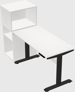 Height-adjustable desk - grade 3 w/cabinet