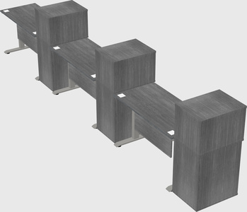 Height-adjustable desk - grade 3 w/cabinet