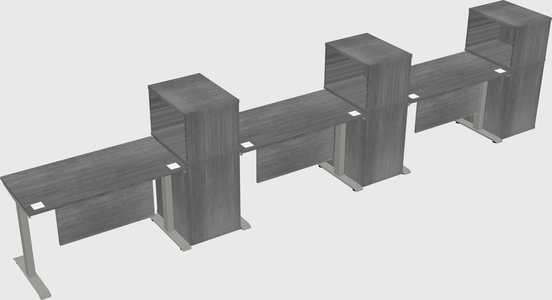 Height-adjustable desk - grade 3 w/cabinet