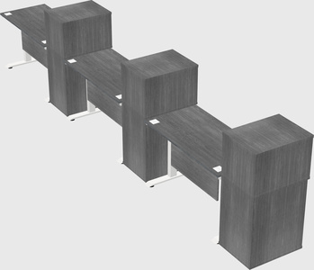 Height-adjustable desk - grade 3 w/cabinet
