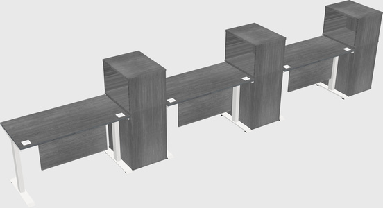Height-adjustable desk - grade 3 w/cabinet