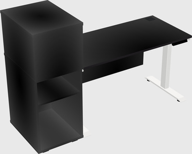 Height-adjustable desk - grade 3 w/cabinet