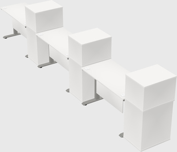 Height-adjustable desk - grade 3 w/cabinet
