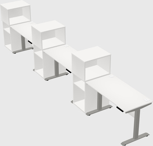 Height-adjustable desk - grade 3 w/cabinet