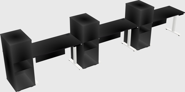 Height-adjustable Desk - Grade 3 W/cabinet
