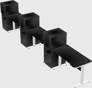 Height-adjustable desk - grade 3 w/cabinet
