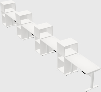 Height-adjustable desk - grade 3 w/cabinet
