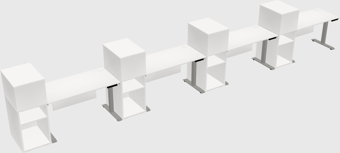 Height-adjustable Desk - Grade 3 W/cabinet