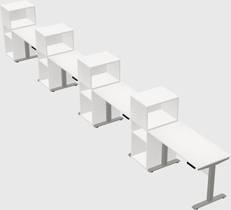 Height-adjustable desk - grade 3 w/cabinet