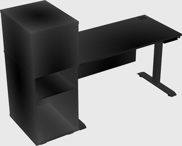 Height-adjustable desk - grade 3 w/cabinet