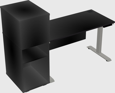 Height-adjustable desk - grade 3 w/cabinet