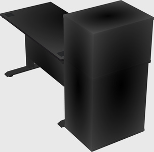 Height-adjustable desk - grade 3 w/cabinet