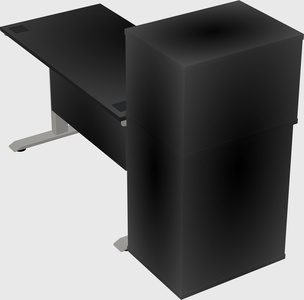 Height-adjustable desk - grade 3 w/cabinet