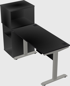 Height-adjustable desk - grade 3 w/cabinet