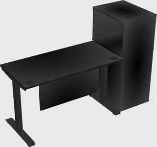 Height-adjustable desk - grade 3 w/cabinet