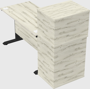 Height-adjustable desk - grade 3 w/cabinet