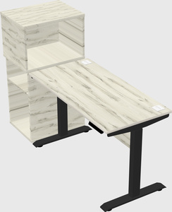 Height-adjustable desk - grade 3 w/cabinet