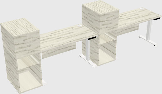 Height-adjustable desk - grade 3 w/cabinet