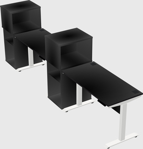 Height-adjustable desk - grade 3 w/cabinet