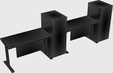 Height-adjustable desk - grade 3 w/cabinet