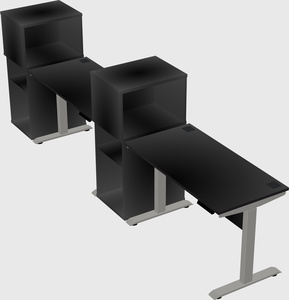 Height-adjustable desk - grade 3 w/cabinet