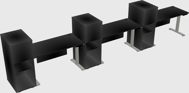 Height-adjustable Desk - Grade 3 W/cabinet