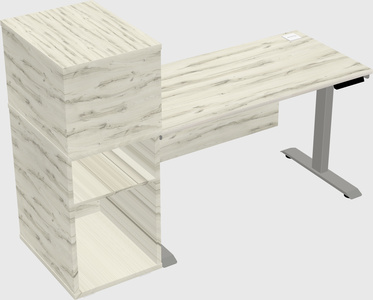 Height-adjustable desk - grade 3 w/cabinet