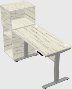 Height-adjustable desk - grade 3 w/cabinet