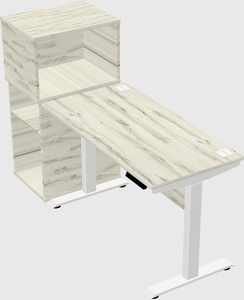 Height-adjustable desk - grade 3 w/cabinet