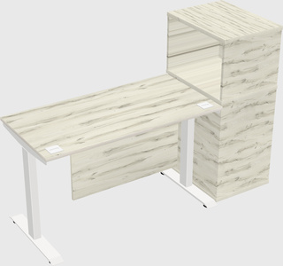 Height-adjustable desk - grade 3 w/cabinet