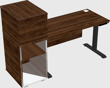 Height-adjustable desk - grade 3 w/cabinet