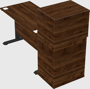 Height-adjustable desk - grade 3 w/cabinet