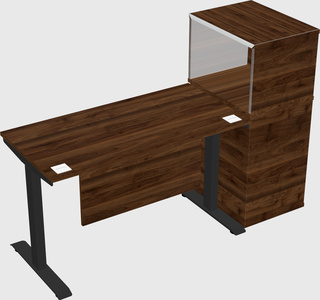 Height-adjustable desk - grade 3 w/cabinet