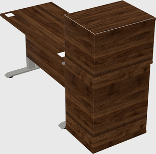 Height-adjustable desk - grade 3 w/cabinet