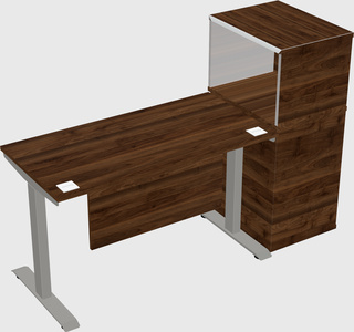 Height-adjustable desk - grade 3 w/cabinet