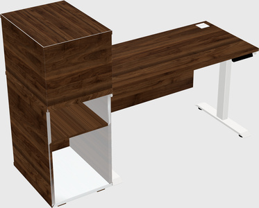 Height-adjustable desk - grade 3 w/cabinet