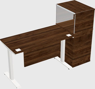 Height-adjustable desk - grade 3 w/cabinet