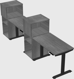 Height-adjustable desk - grade 3 w/cabinet