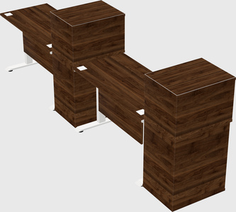 Height-adjustable desk - grade 3 w/cabinet