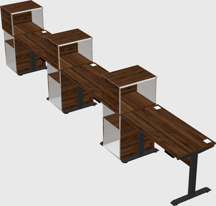 Height-adjustable desk - grade 3 w/cabinet
