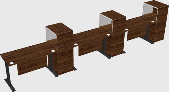 Height-adjustable desk - grade 3 w/cabinet