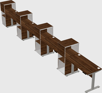 Height-adjustable desk - grade 3 w/cabinet