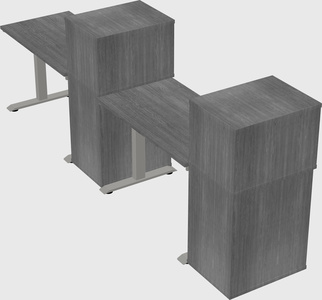 Height-adjustable desk - grade 3 w/cabinet