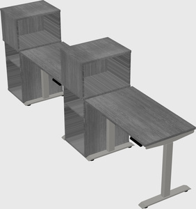 Height-adjustable desk - grade 3 w/cabinet